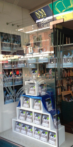 Lots of copies of Lexicon on display at Better Read Than Dead, 256 King St, Newtown NSW, Australia