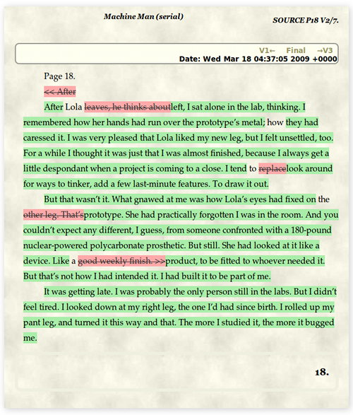 Machine Man serial, page 18, version 2