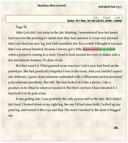 Machine Man serial, page 18, version 3